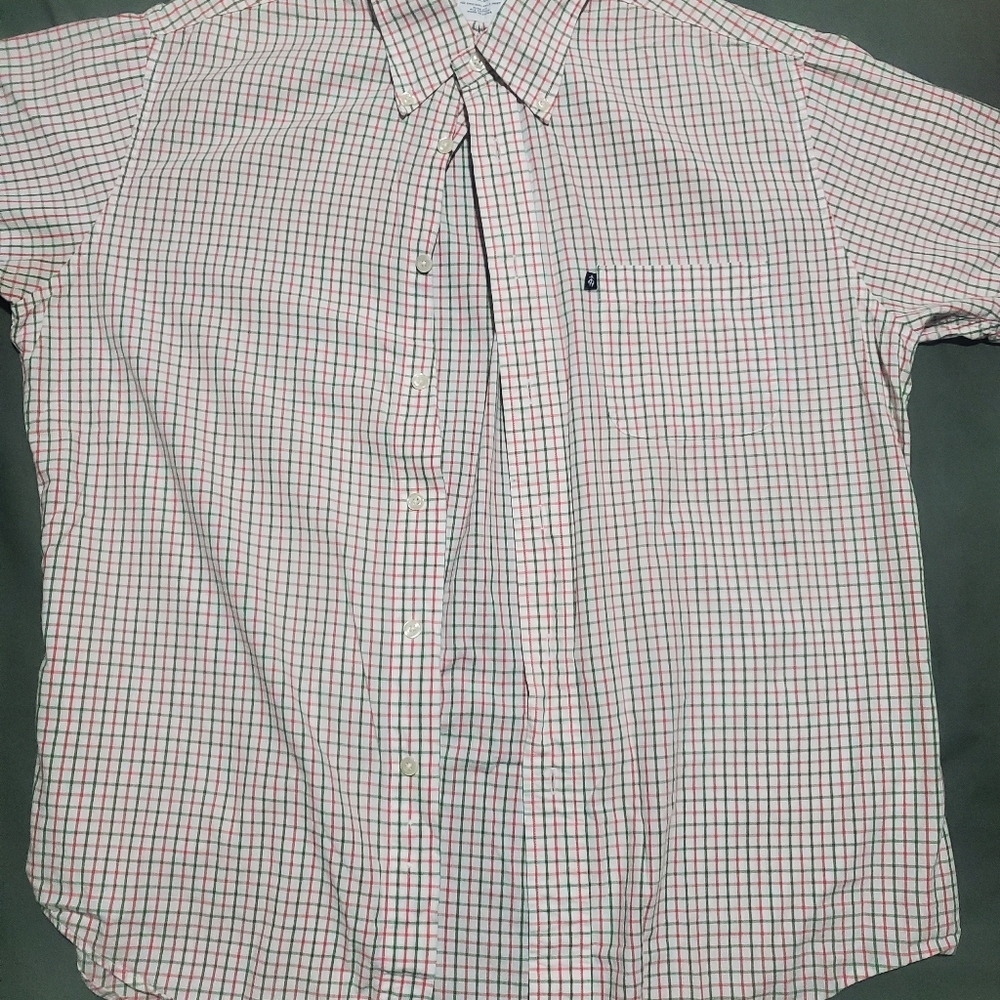 Mens short sleeve button down, brooks Brothers, slim fit size large